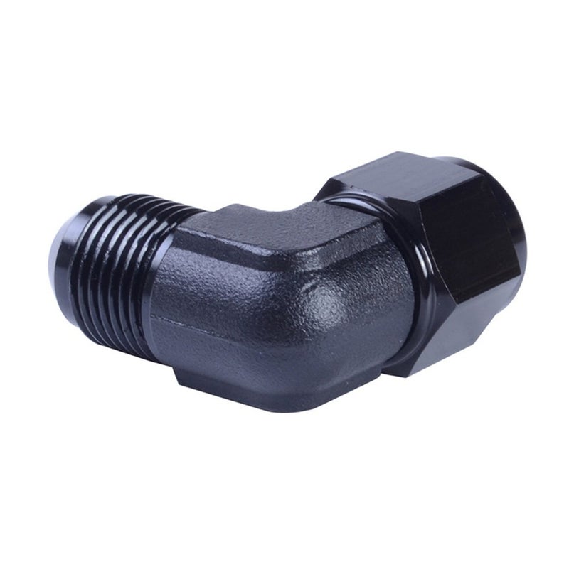 ESPEEDER SYKRSS 3AN Aluminum Anodize Finish Male/Female 90 Degree Flare Bulkhead Fitting Adapter AN-3 Black - Image 4